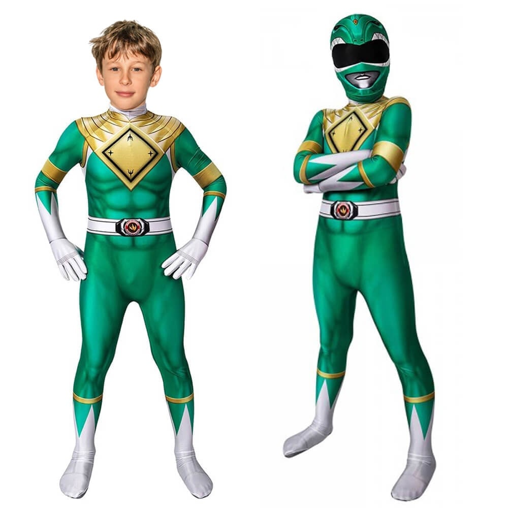 Halloween Superhero Park Ranger Costume Jumpsuit with Mask and Gloves for Dress Up Party - Image 15