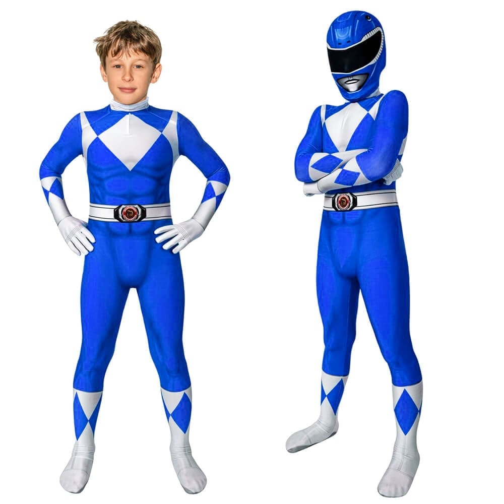 Halloween Superhero Park Ranger Costume Jumpsuit with Mask and Gloves for Dress Up Party - Image 16
