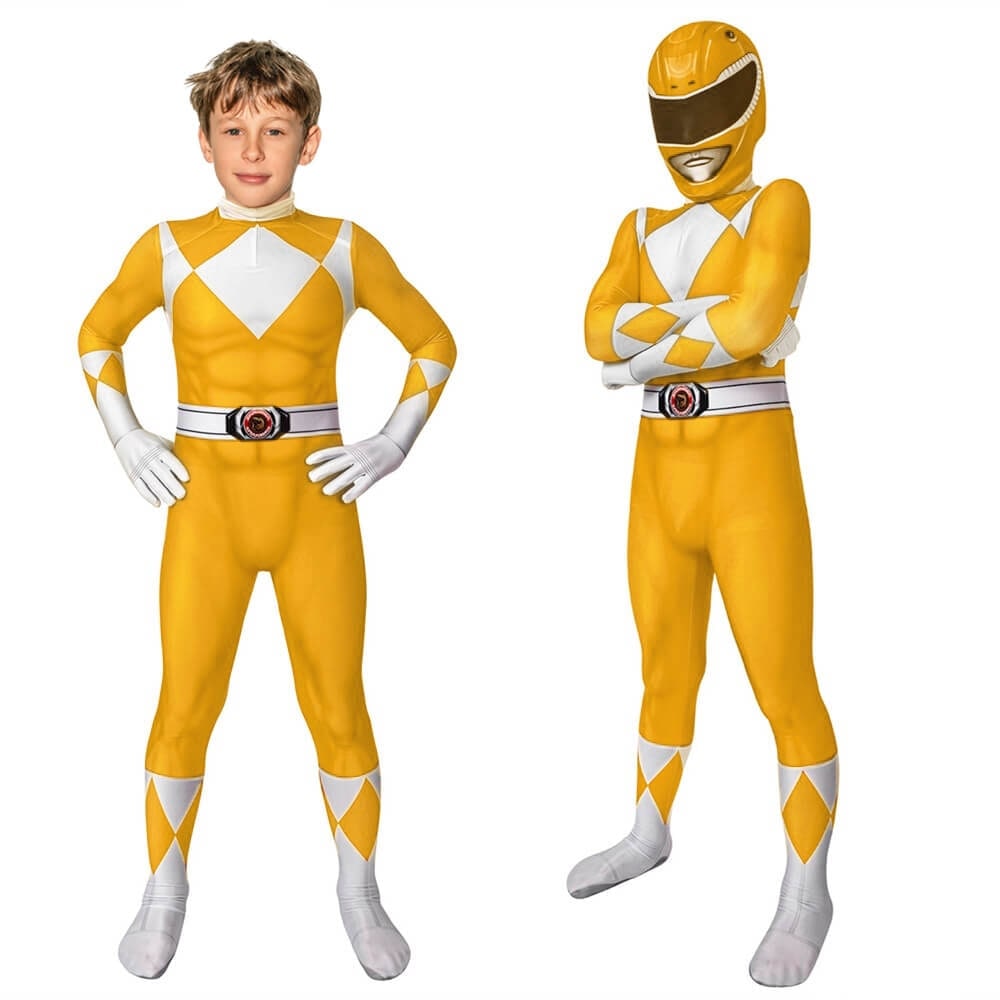 Halloween Superhero Park Ranger Costume Jumpsuit with Mask and Gloves for Dress Up Party - Image 18