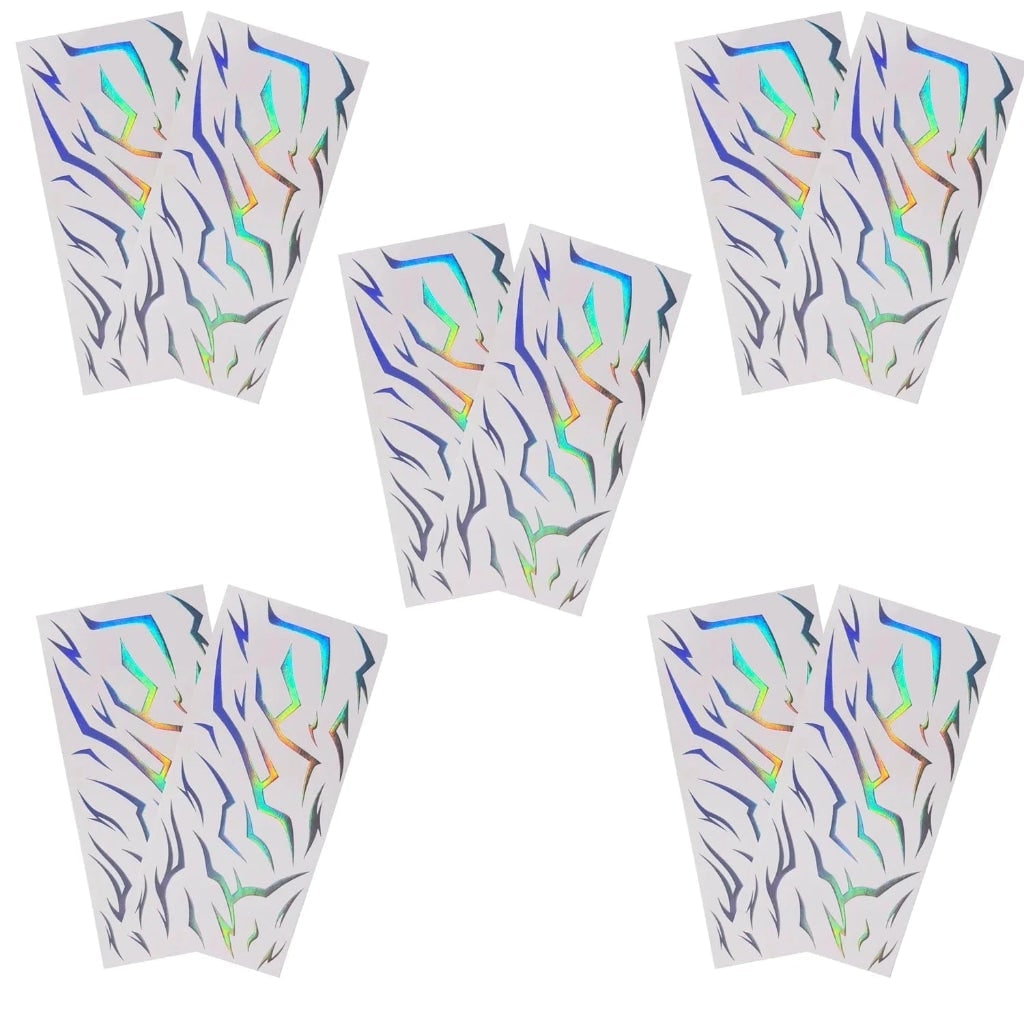 Halloween Temporary Tattoos Rub on with Lightning Bolt Holographic Iridescent Designs 10 Sheets - Image 4