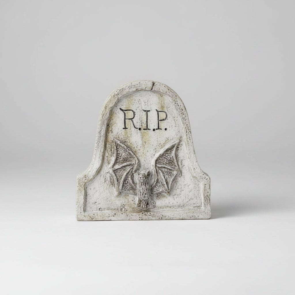 Halloween Tombstones and Yard Gravestones Set with Graveyard Decorations Resin Figurines - Image 4