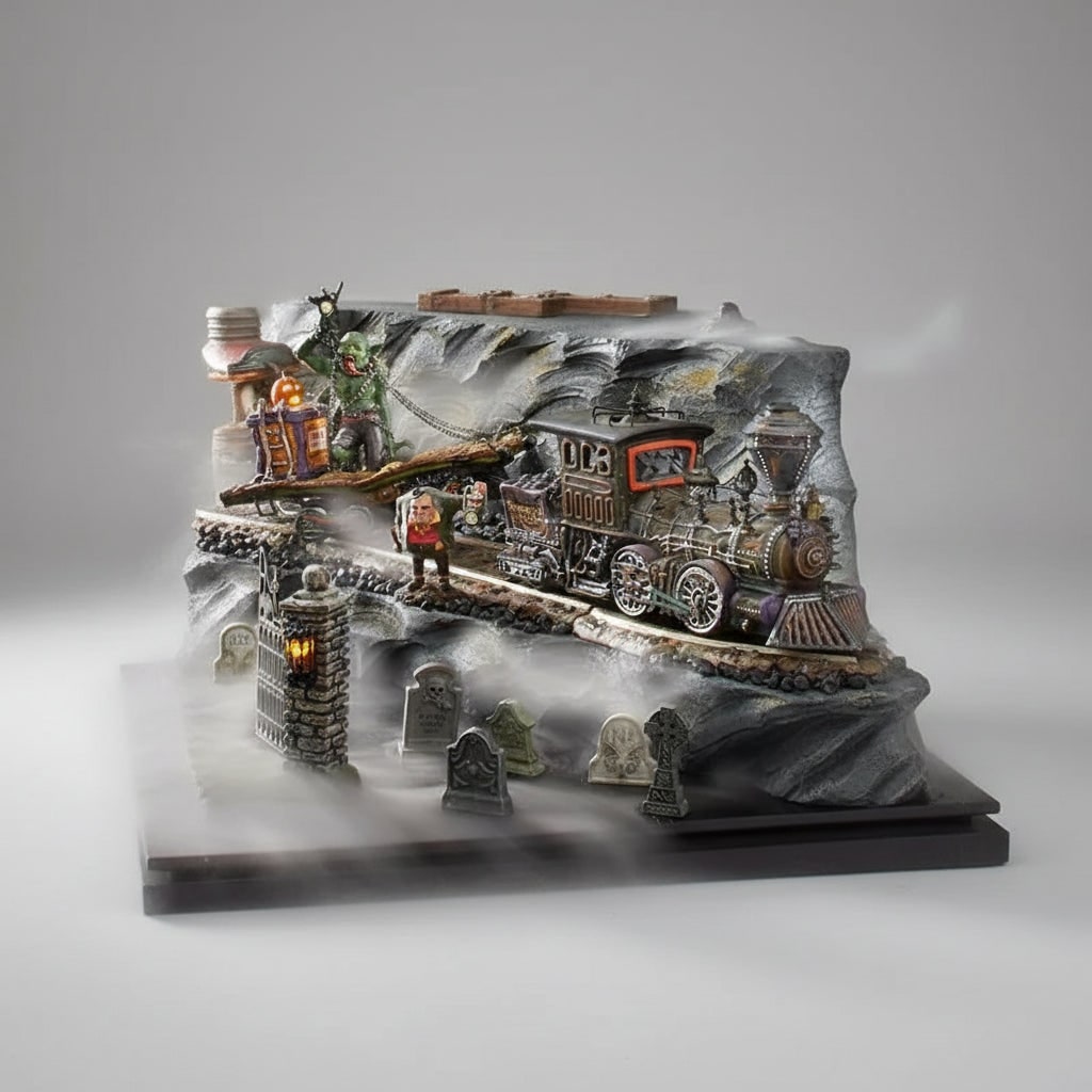 Halloween Tombstones and Yard Gravestones Set with Graveyard Decorations Resin Figurines - Image 5
