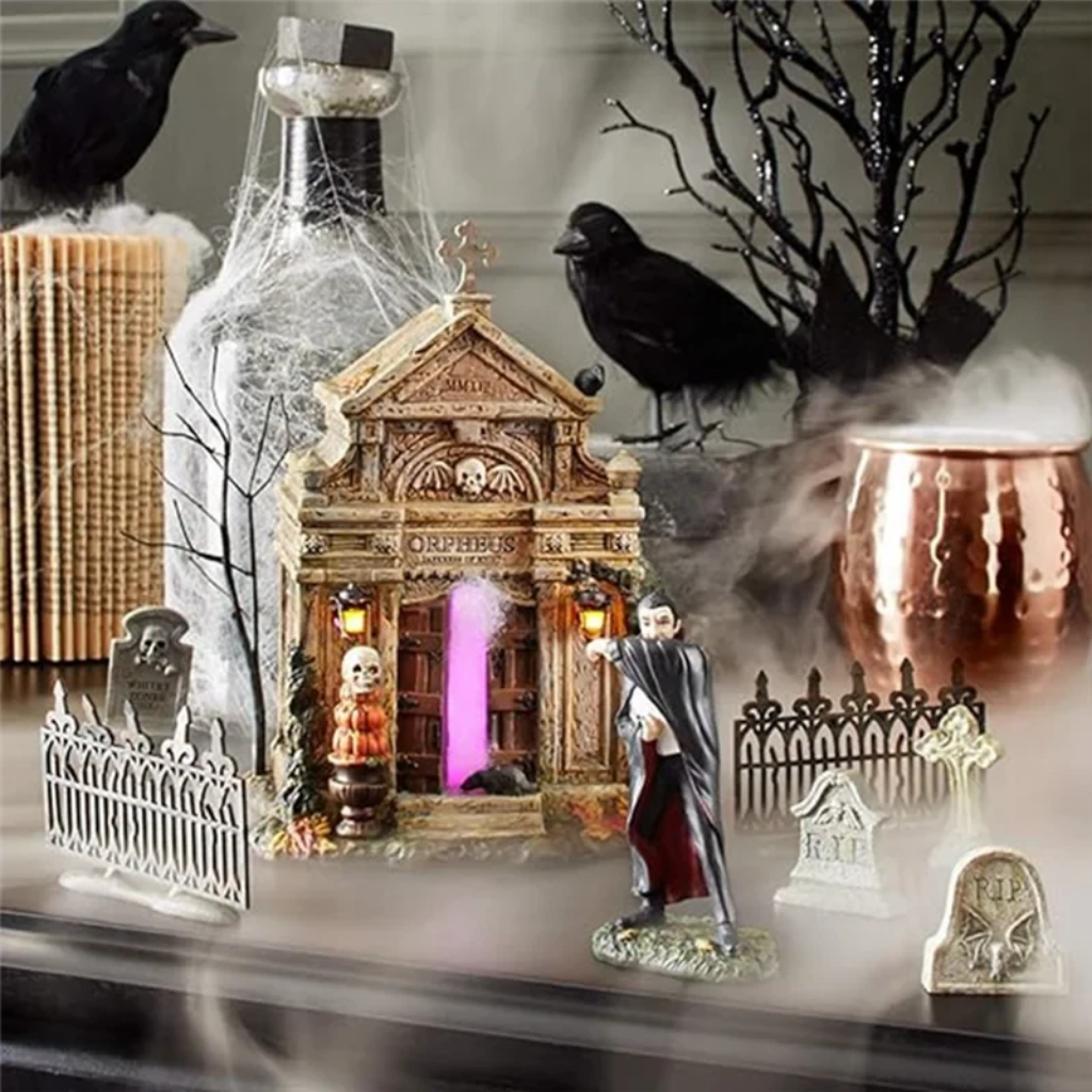 Halloween Tombstones Set of 4 Resin Miniature Tabletop Party Decorations - Image 2