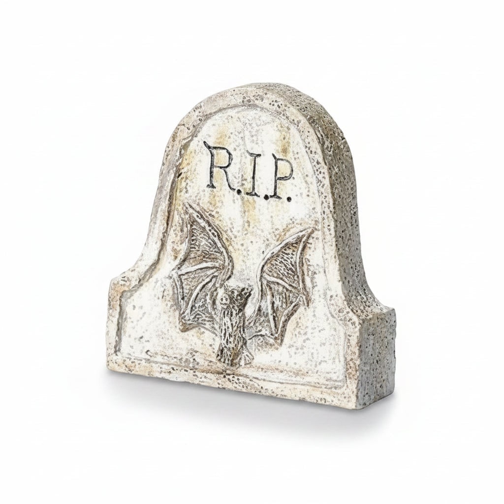 Halloween Tombstones Set of 4 Resin Miniature Tabletop Party Decorations - Image 3