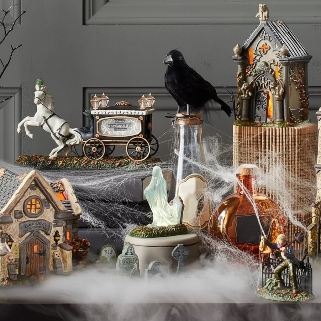Halloween Tombstones Set of 4 Resin Miniature Tabletop Party Decorations - Image 4