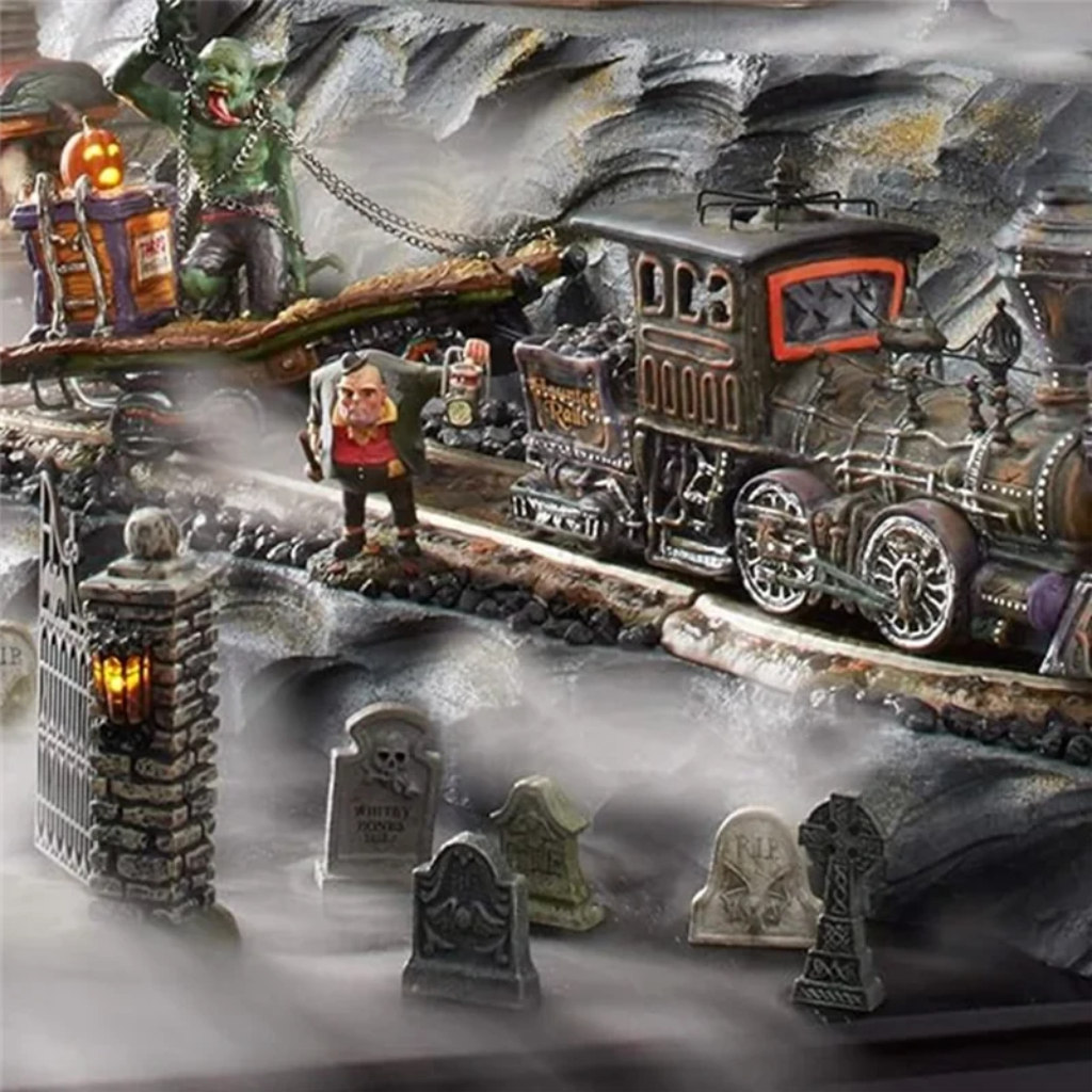 Halloween Tombstones Set of 4 Resin Miniature Tabletop Party Decorations - Image 6