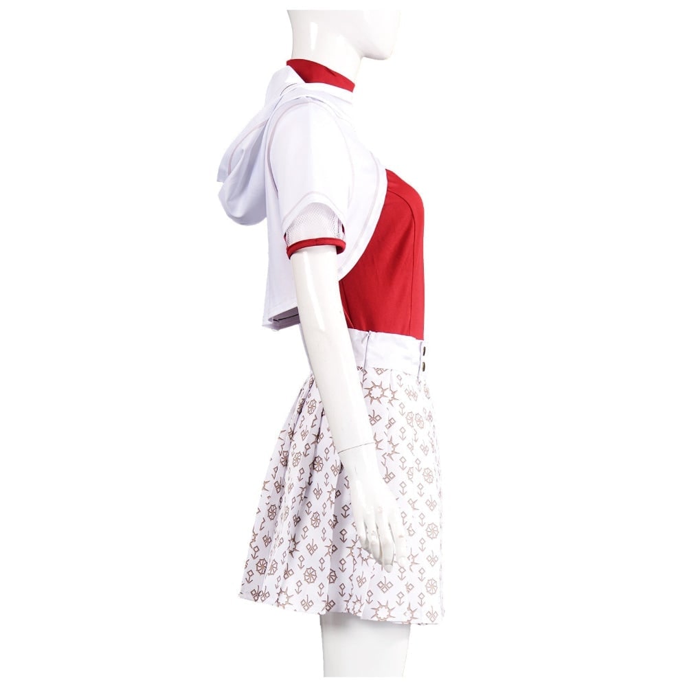 Halloween Vampire Cosplay Costume Set with Hooded Shrug and Pleated Skirt - Image 5