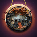 Halloween Wall Decor and Art Panel with 3D Witch Relief Design for Living Room and Bedroom - Image 1