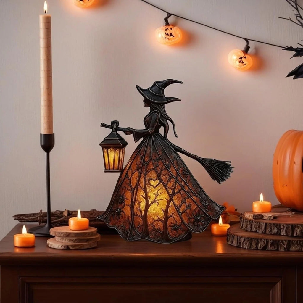 Halloween Witch Decor LED Lamp with Glowing Lantern Design for Party Decorations - Image 2