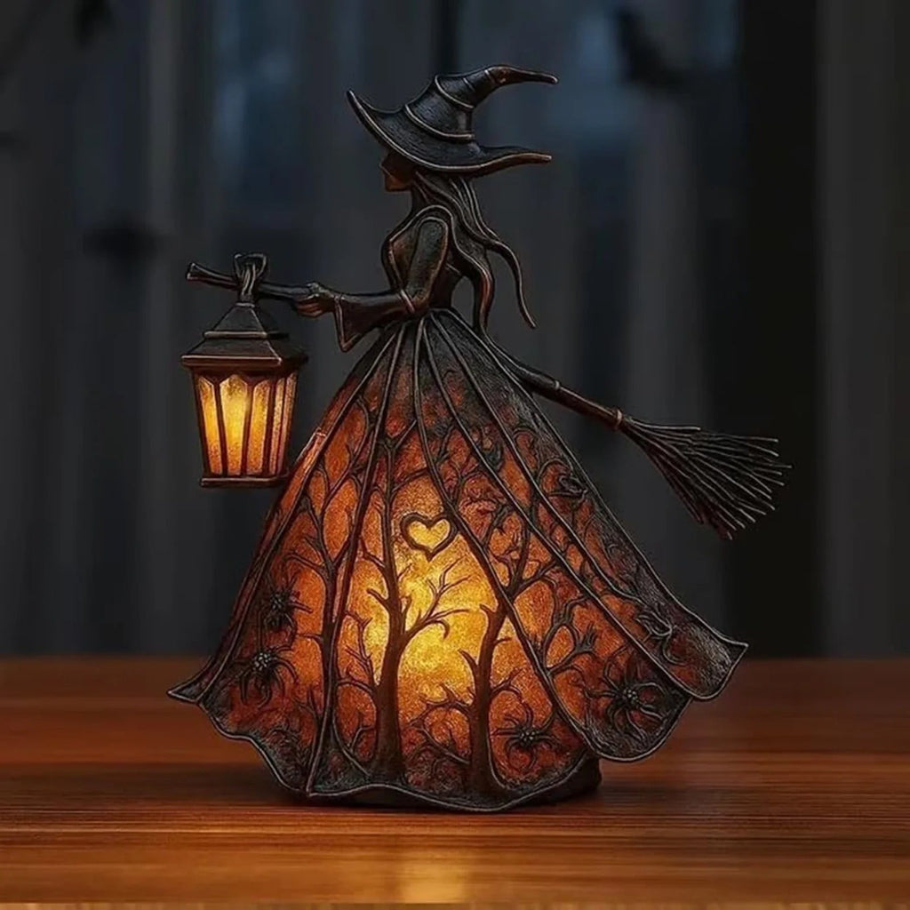 Halloween Witch Decor LED Lamp with Glowing Lantern Design for Party Decorations - Image 3