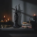 Halloween Witch Decoration Figurine with Textured Resin Tree Root Base for Spooky Statue - Image 1