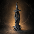 Halloween Witch Decoration Statue for Front Door Decor with Faceless Figurine and Root Base - Image 1