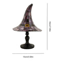 Halloween Witch Hat Table Lamp with Stained Glass Panels for Bedroom Bedside Decoration - Image 5