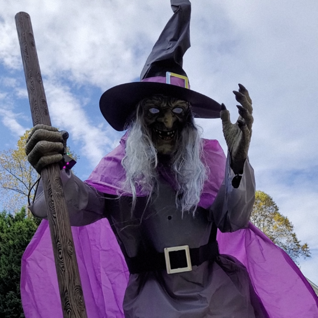 Halloween Witch Prop and Yard Decoration with Standing Base for Outdoor Display - Image 3