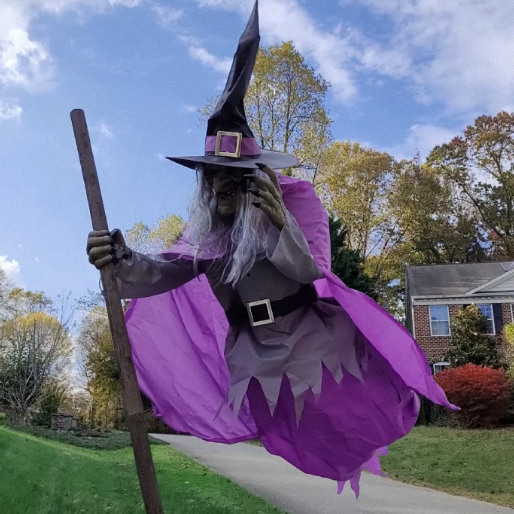 Halloween Witch Prop and Yard Decoration with Standing Base for Outdoor Display - Image 4