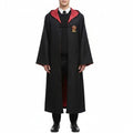 Halloween Wizard Robe Costume with Pointed Hood and Embroidered Chest Crest - Image 1