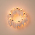 Halloween Wreath Door Decoration with LED Ghost Lights and Gauze Draping - Image 2