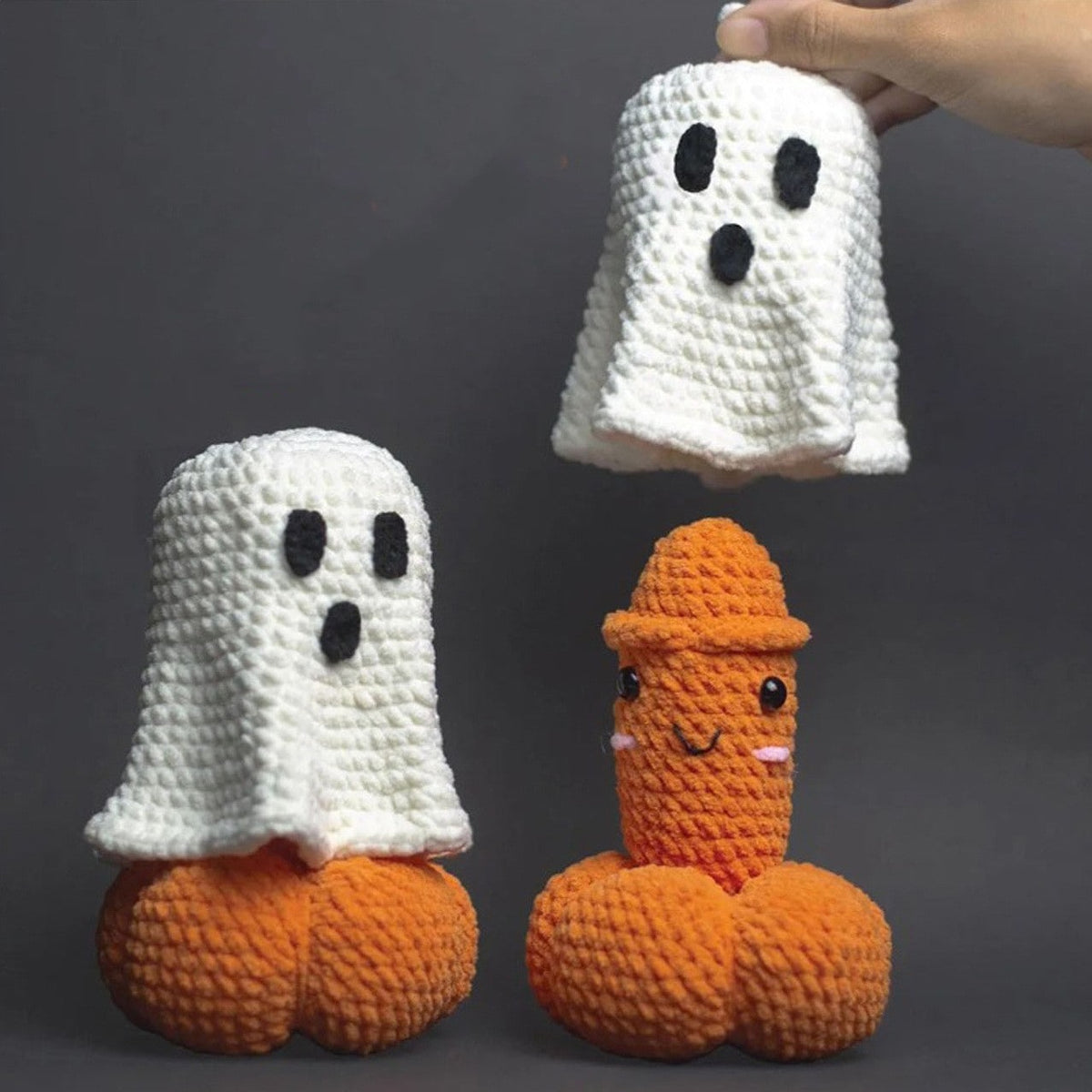 Handmade Crocheted Novelty Gag Gift with Safety Eyes and Stitched Details - Image 3