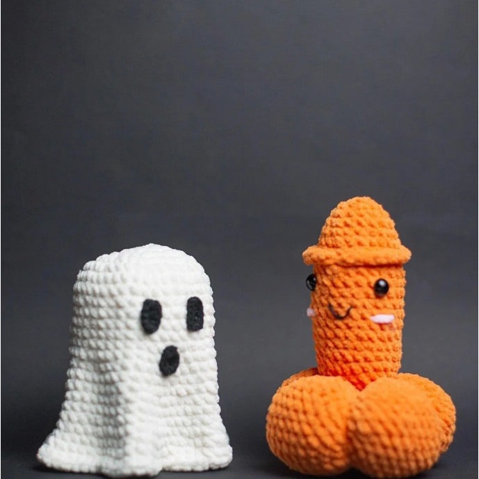 Handmade Crocheted Novelty Gag Gift with Safety Eyes and Stitched Details - Image 4