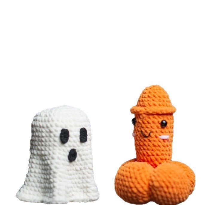 Handmade Crocheted Novelty Gag Gift with Safety Eyes and Stitched Details - Image 7