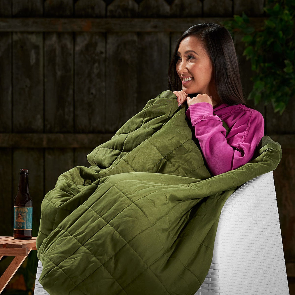Heated Blanket Battery Operated Electric Throw with Quilted Fleece and Three Heat Zones - Image 1