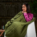 Heated Blanket Battery Operated Electric Throw with Quilted Fleece and Three Heat Zones - Image 1