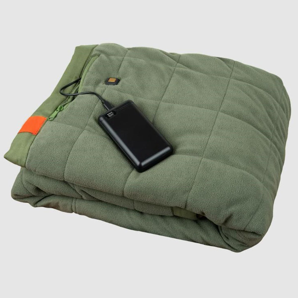 Heated Blanket Battery Operated Electric Throw with Quilted Fleece and Three Heat Zones - Image 2