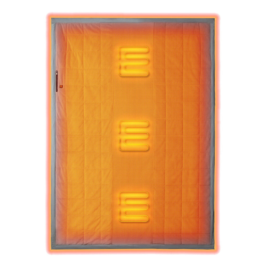 Heated Blanket Battery Operated Electric Throw with Quilted Fleece and Three Heat Zones - Image 5