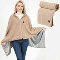 Heated Blanket Electric Heater Shawl with USB Power and Eight Heating Zones Cordless Throw - Image 1
