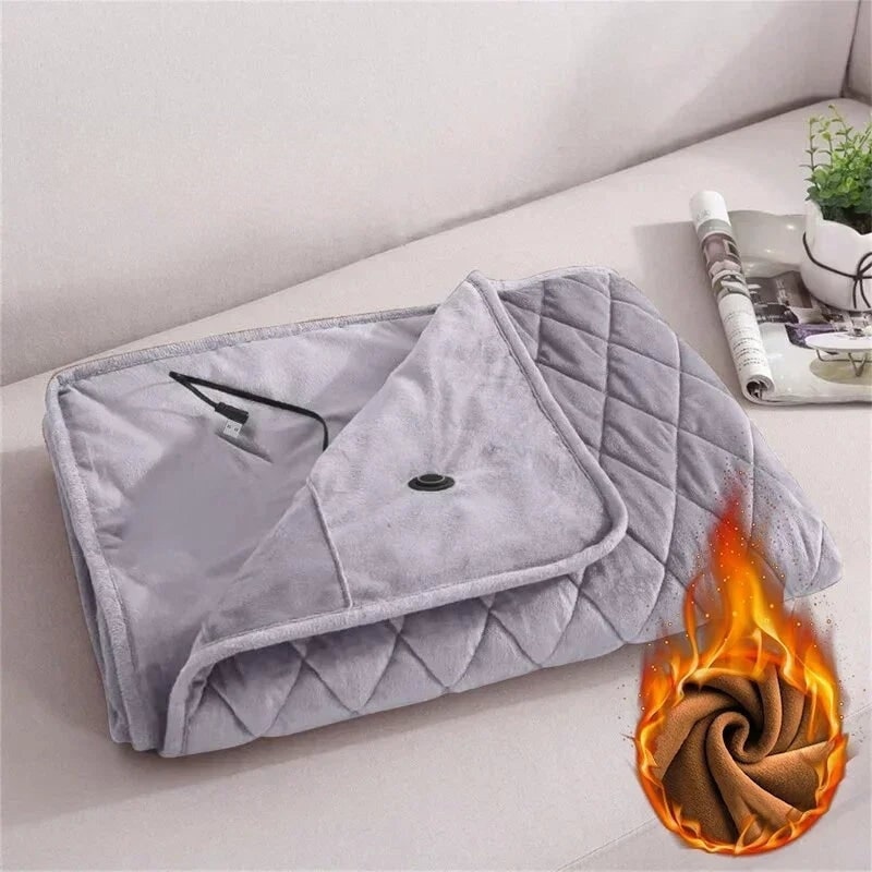 Heated Blanket Energy Efficient Electric with Plush Fleece and USB Snap Closure - Image 1