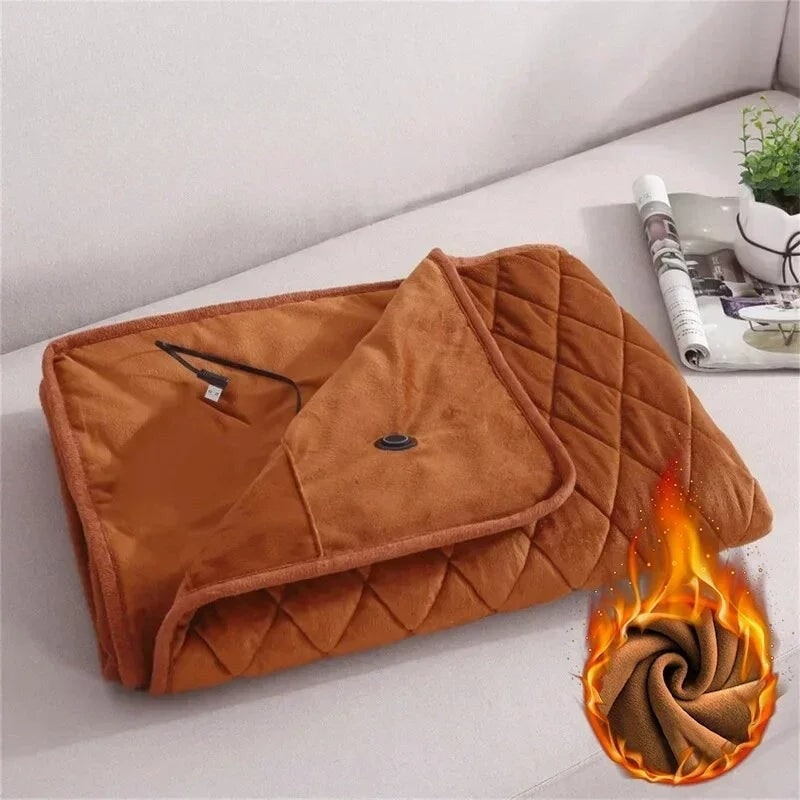 Heated Blanket Energy Efficient Electric with Plush Fleece and USB Snap Closure - Image 3