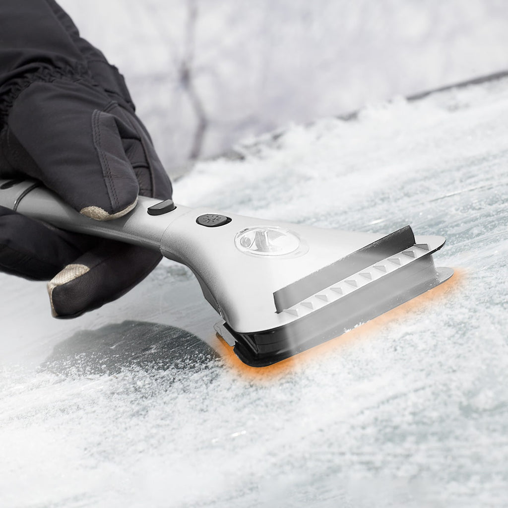 Heated Car Ice Scraper for Window with Extendable Handle LED Light and 12v Electric Power - Image 3