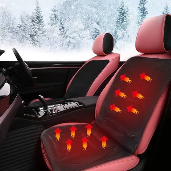 Heated Car Seat Cover and Cushion with Ergonomic Backrest Support and 12v Power Controller - Image 4