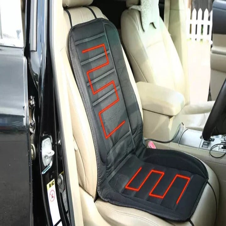 Heated Car Seat Cover and Cushion with Ergonomic Backrest Support and 12v Power Controller - Image 6