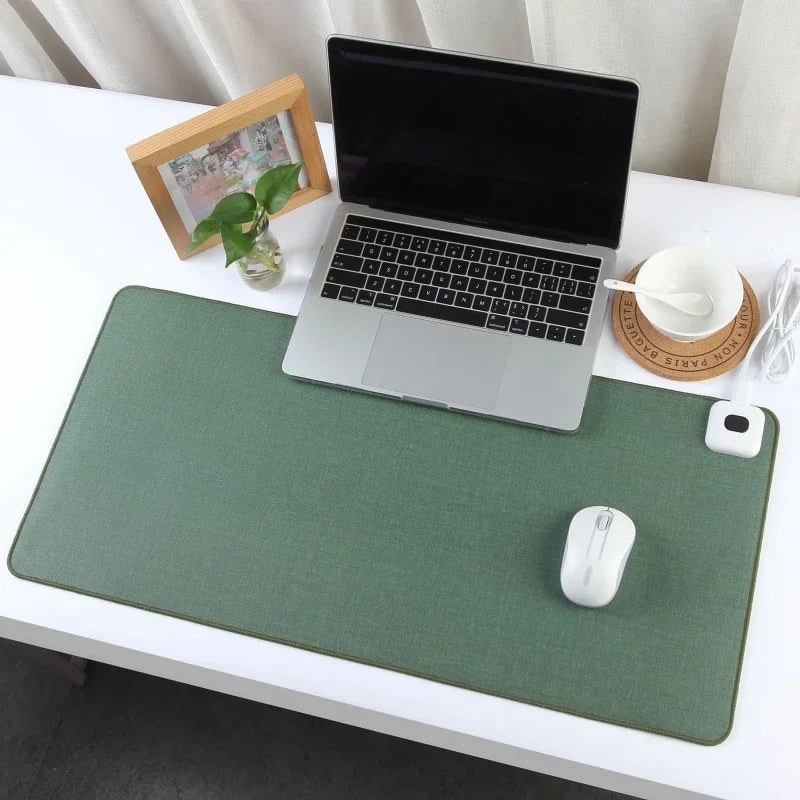 Heated Desk Pad with Leather Surface Temperature Control and Reinforced Edges Felt - Image 4