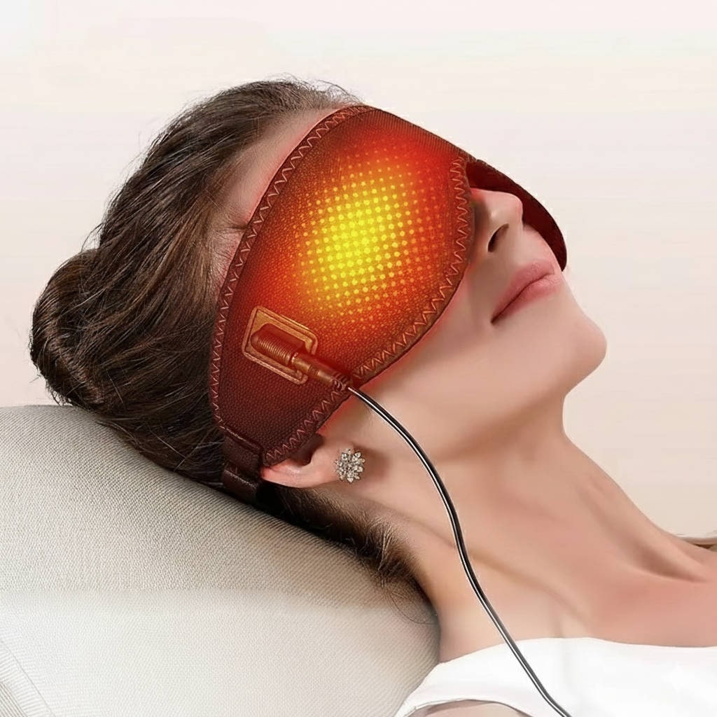 Heated Eye Mask for Sleep with Under Light Blocking Pad and Adjustable Strap Heatable - Image 1