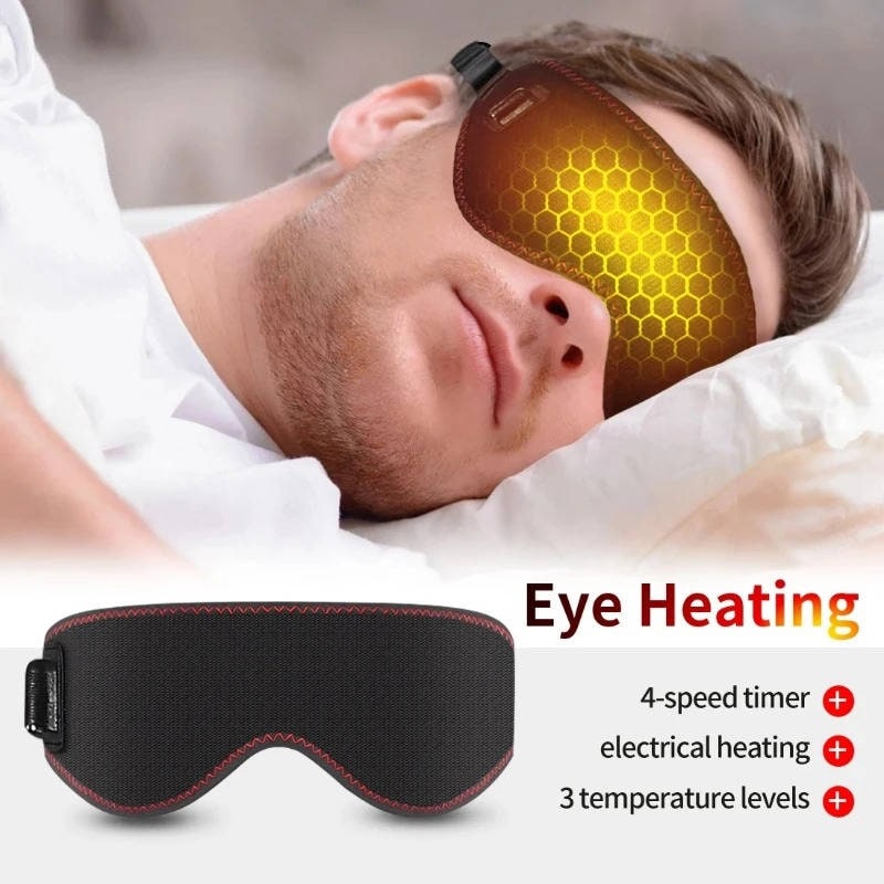 Heated Eye Mask for Sleep with Under Light Blocking Pad and Adjustable Strap Heatable - Image 2