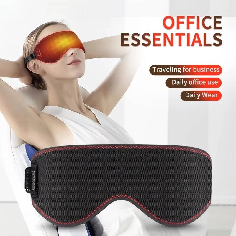 Heated Eye Mask for Sleep with Under Light Blocking Pad and Adjustable Strap Heatable - Image 4