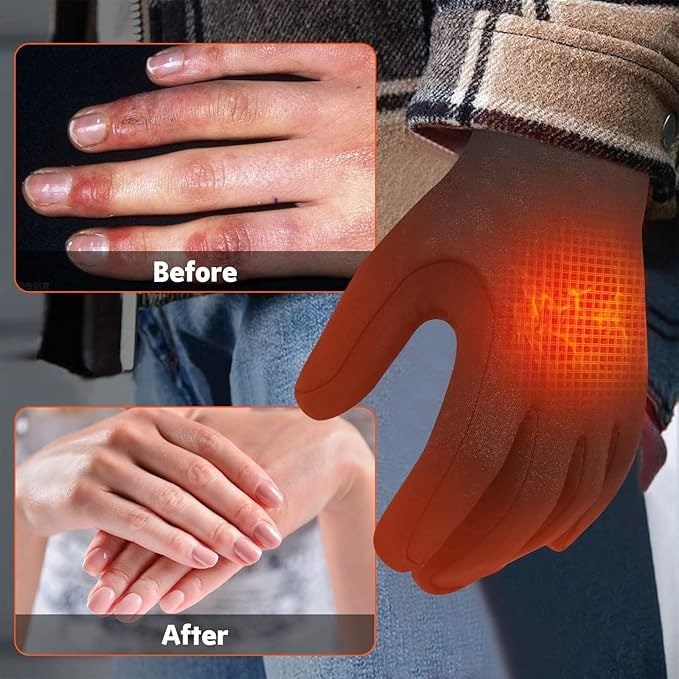 Heated Glove Liners with Rechargeable Battery and Three Heat Settings Biker - Image 3