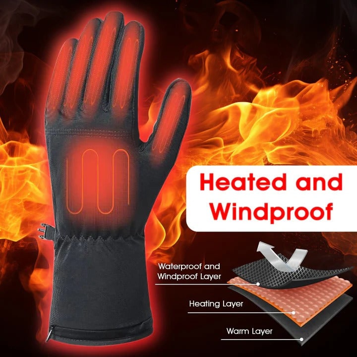 Heated Glove Liners with Rechargeable Battery and Three Heat Settings Biker - Image 5