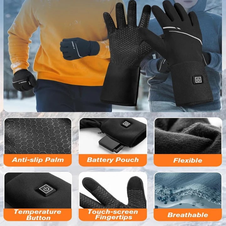 Heated Glove Liners with Rechargeable Battery and Three Heat Settings Biker - Image 9