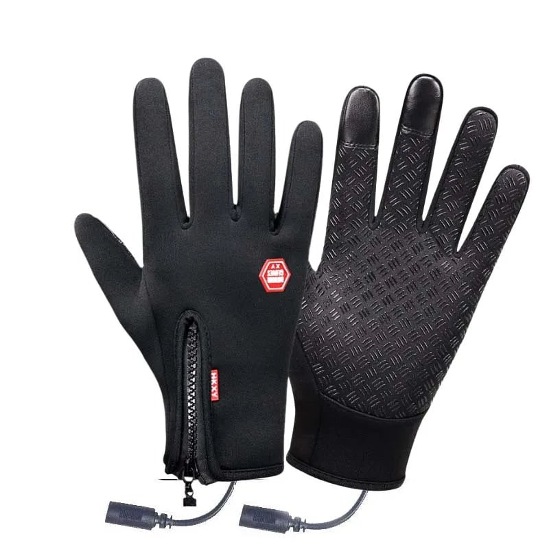 Heated Gloves Touchscreen Compatible Non Slip Grip Black Wired Winter Outdoor - Image 3