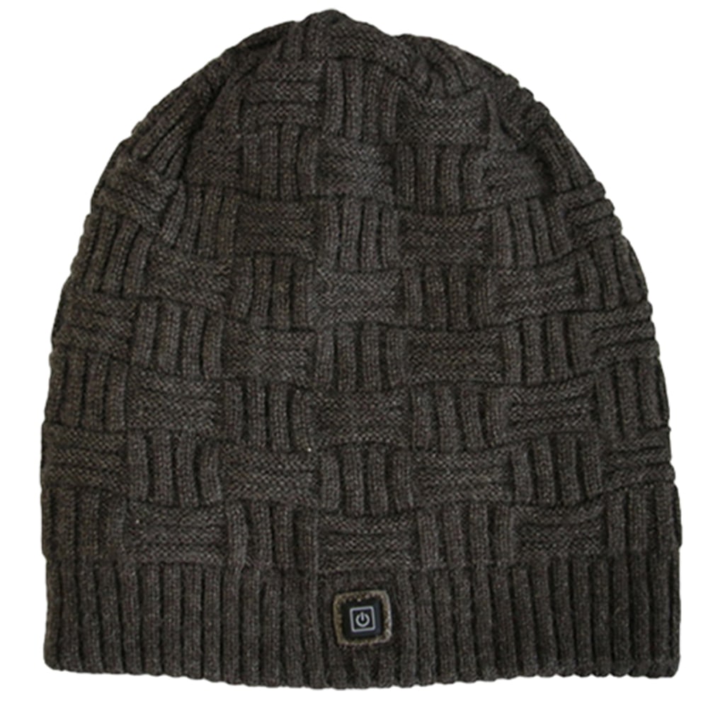 Heated Hat Rechargeable Battery Slouchy Knit Beanie Internal Heating Elements Stocking Cap - Image 2