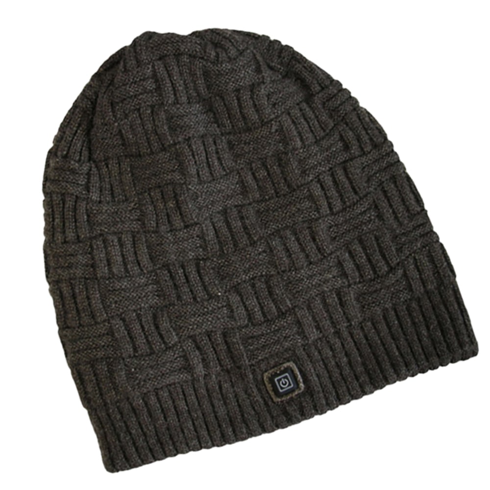 Heated Hat Rechargeable Battery Slouchy Knit Beanie Internal Heating Elements Stocking Cap - Image 3