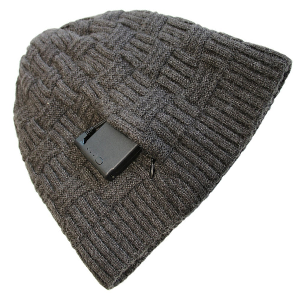 Heated Hat Rechargeable Battery Slouchy Knit Beanie Internal Heating Elements Stocking Cap - Image 4