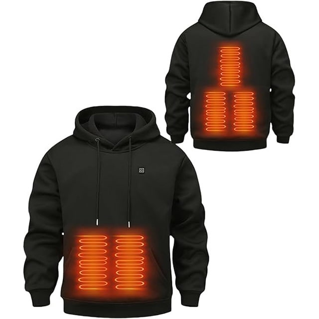 Heated Hoodie with USB Electric Heating Zones and Adjustable Temperature Control Jacket - Image 1
