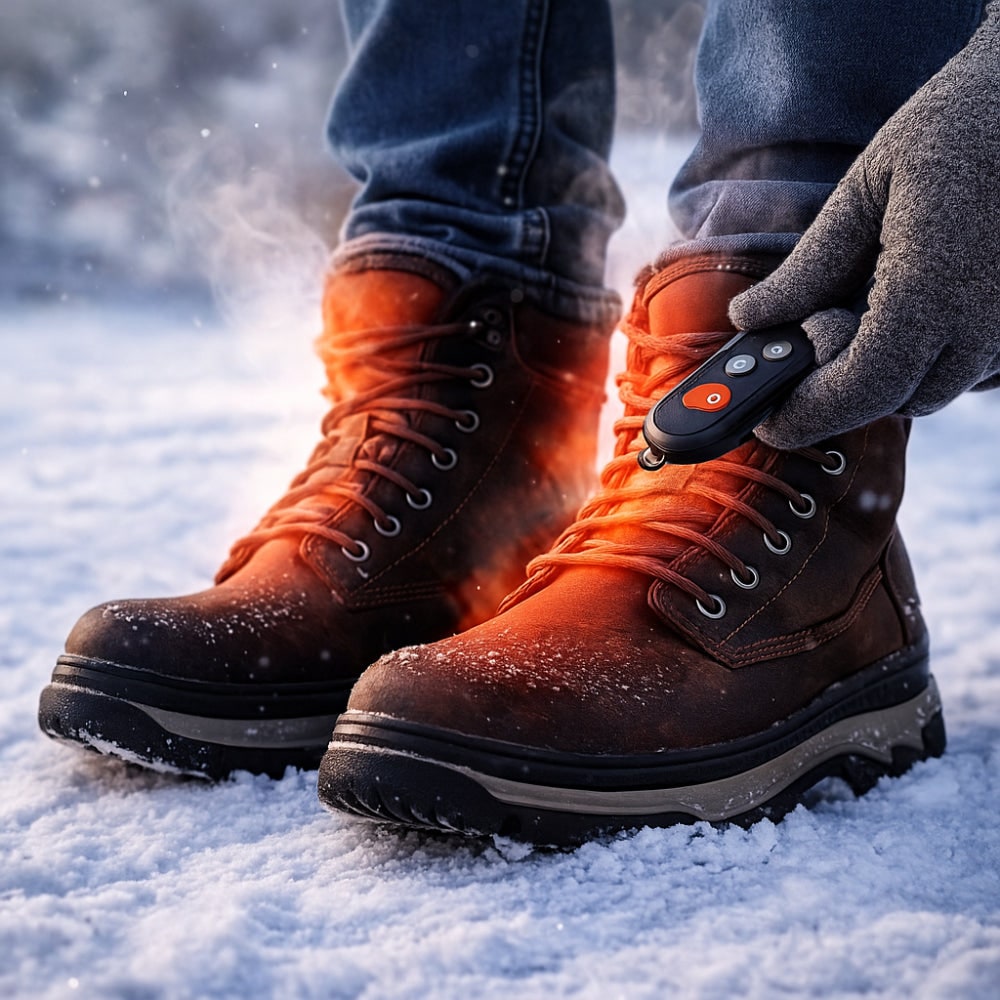 Heated Insoles and Shoe Inserts with Wireless Remote Control and Three Heat Settings - Image 1
