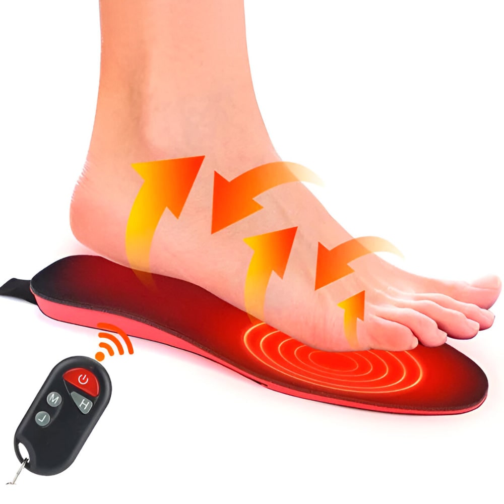 Heated Insoles and Shoe Inserts with Wireless Remote Control and Three Heat Settings - Image 3