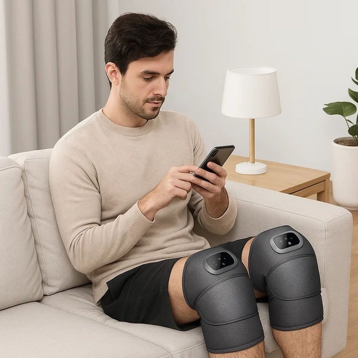 Heated Knee Massager with Vibration and Heat Rechargeable Cordless Wrap for Arthritis Pain Relief - Image 3
