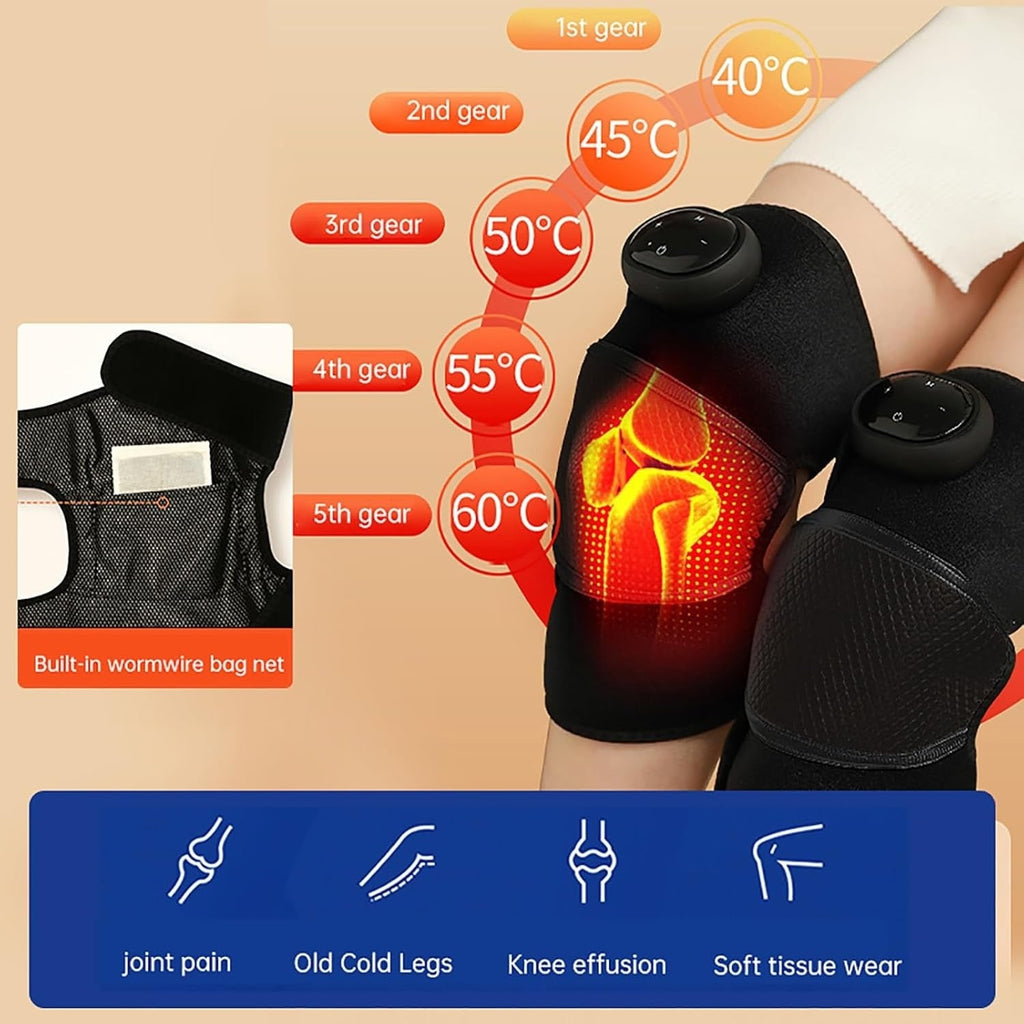 Heated Knee Massager with Vibration and Heat Rechargeable Cordless Wrap for Arthritis Pain Relief - Image 5